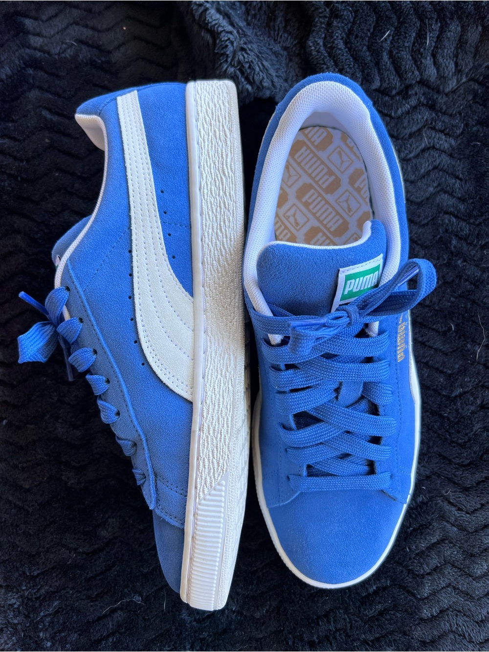Puma Olympian Blue Suede Classic Sneakers Mens Size 9 - Picture 2 of 10